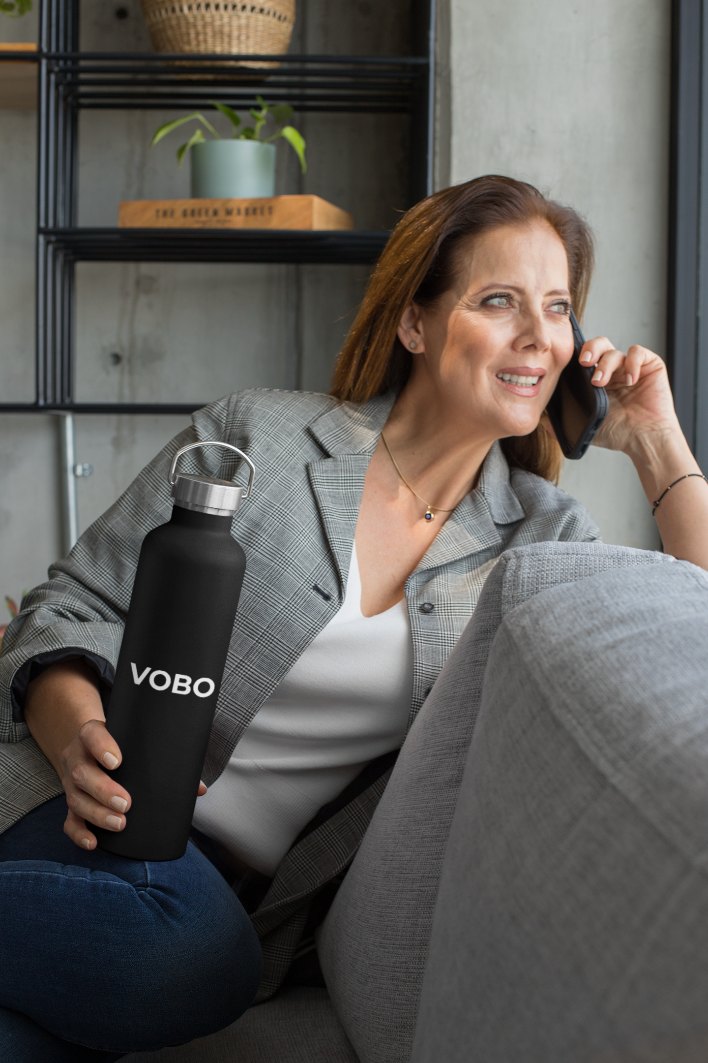 Getränkeflasche 1Liter Edelstahl VOBO