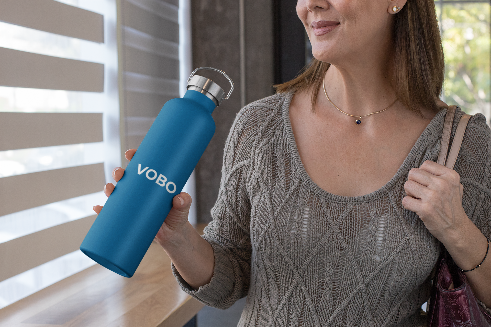 Getränkeflasche 1Liter Edelstahl VOBO
