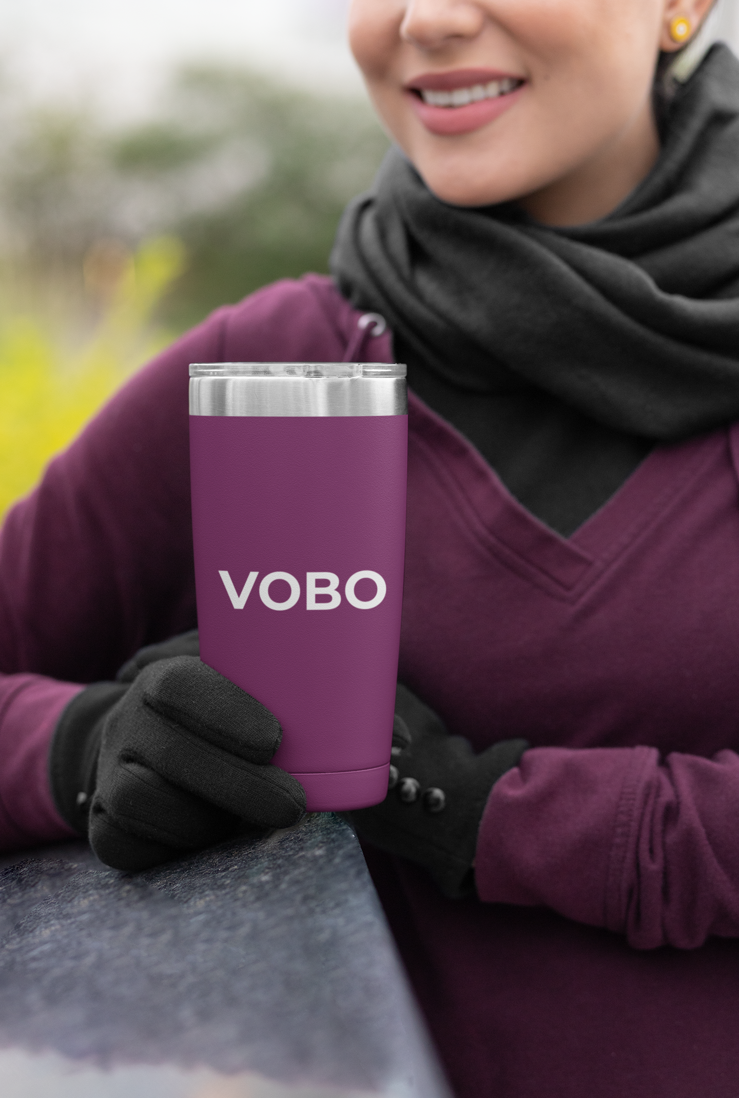 Trinkbecher Thermobecher VOBO "to Go" groß Edelstahl