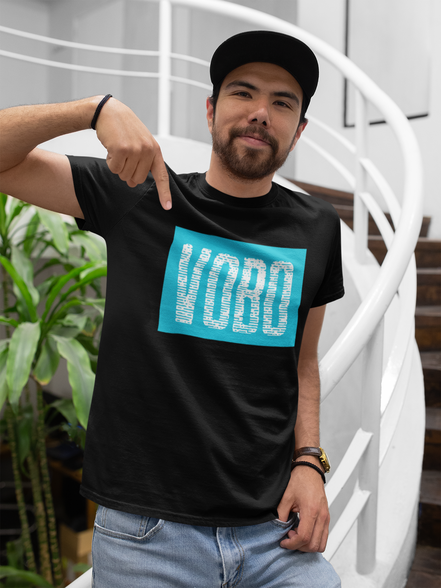 T-Shirt schwarz VOBO Shredded